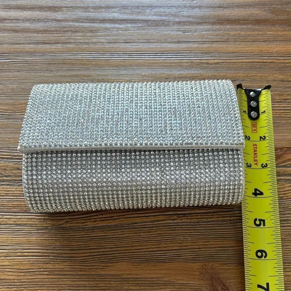Sparkling Silver Rhinestone Clutch - Picture 10 of 11